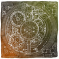 Antique Clock Gradient Pocket Square