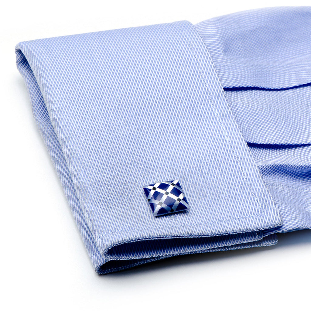 Mother of Pearl Diamond Cufflinks