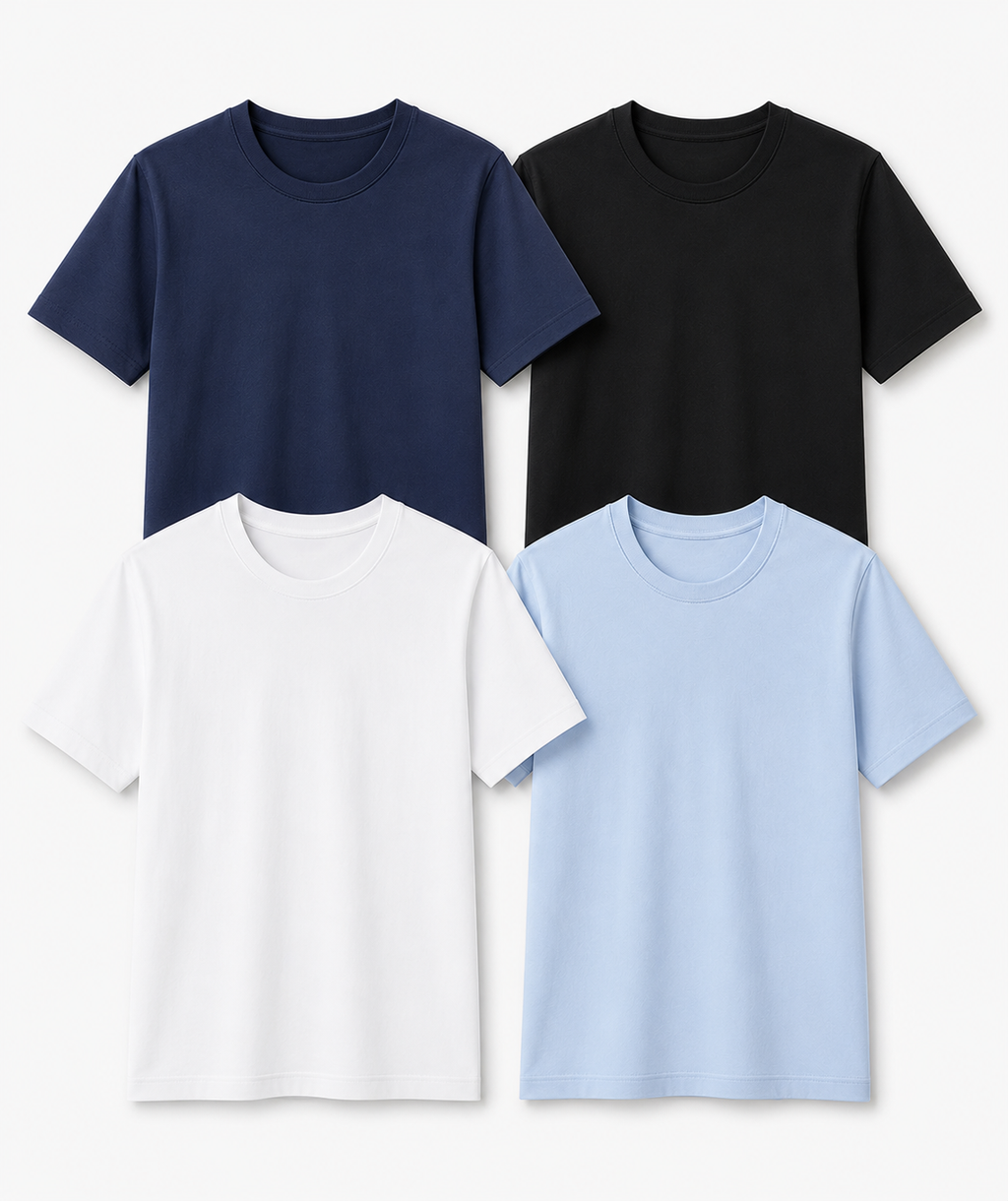 Buki Cinqo Tech Tee 4-Pack - White/French Blue/Blue Night/Black