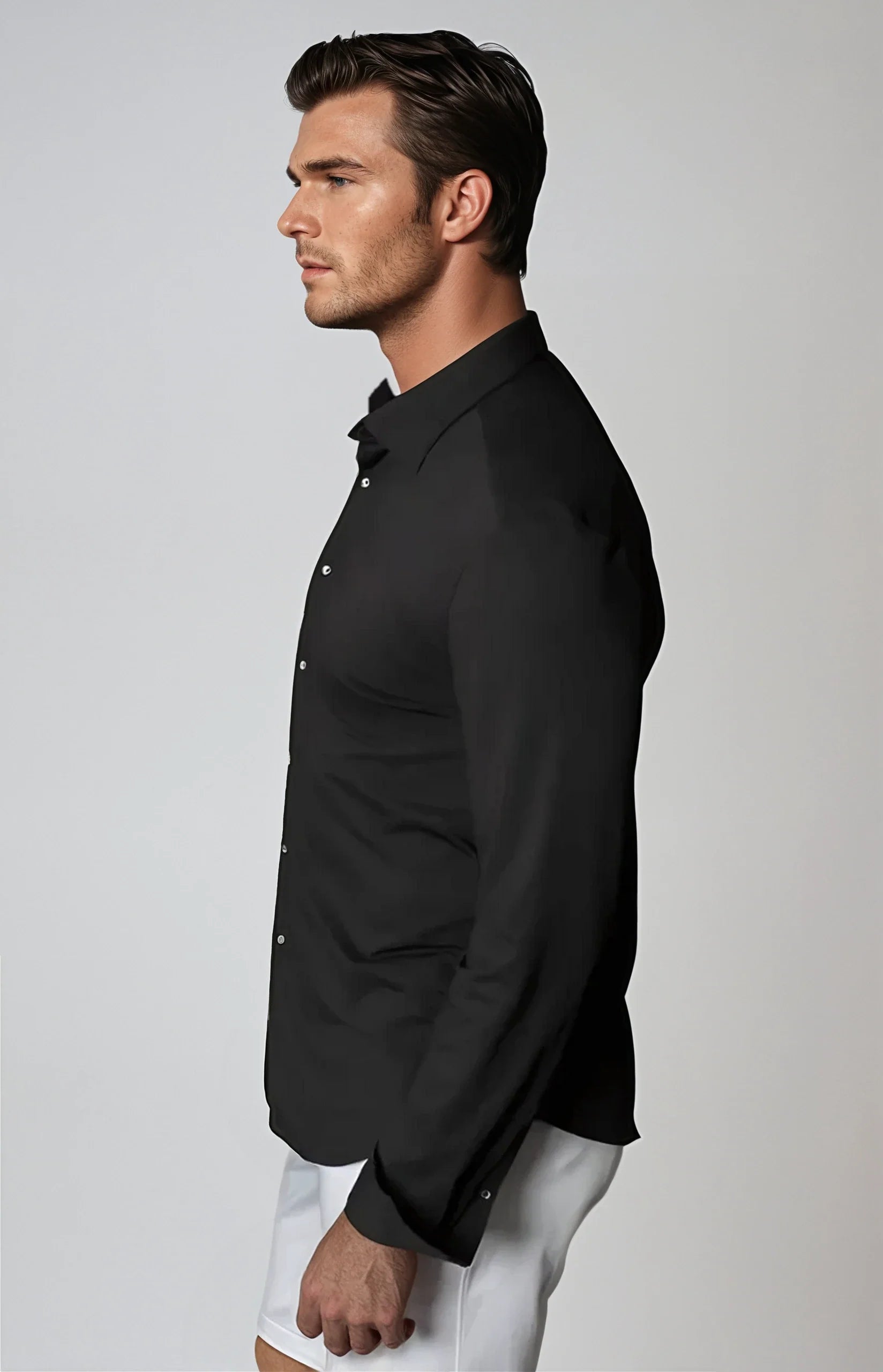 Cinqo 'Single Shot' Long Sleeve Shirt - Black