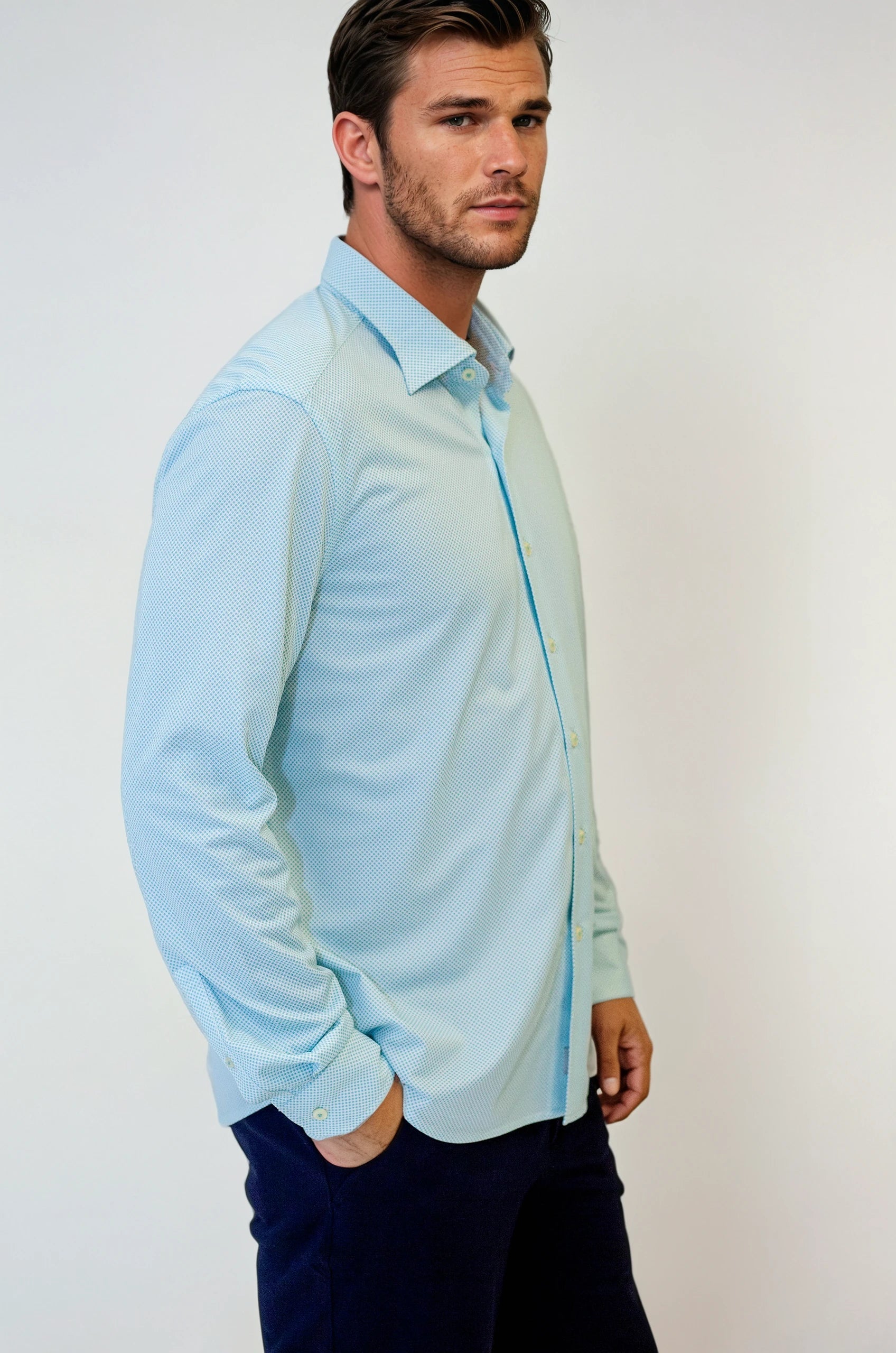 Studio Dot Long Sleeve Tech Shirt - Teal