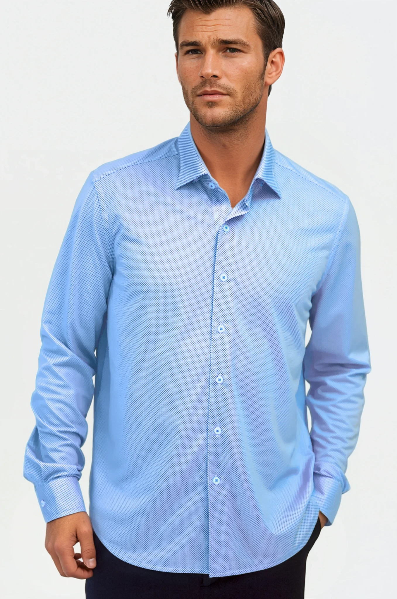 Studio Dot Long Sleeve Tech Shirt - Blue