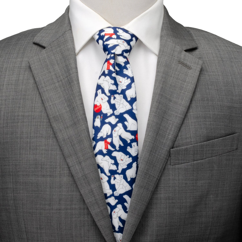 Coca-Cola® Polar Bear Navy Blue Men's Tie