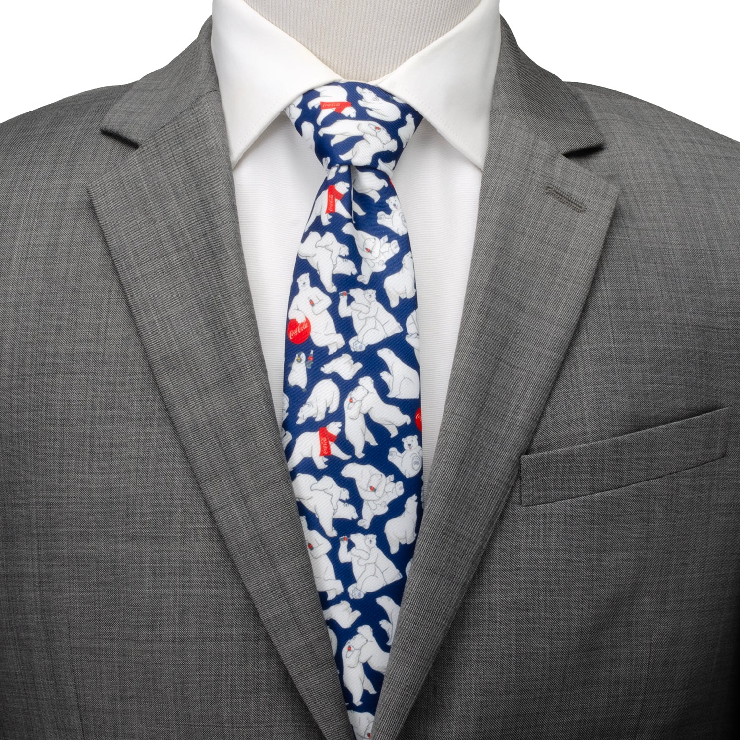 Coca-Cola® Polar Bear Navy Blue Men's Tie