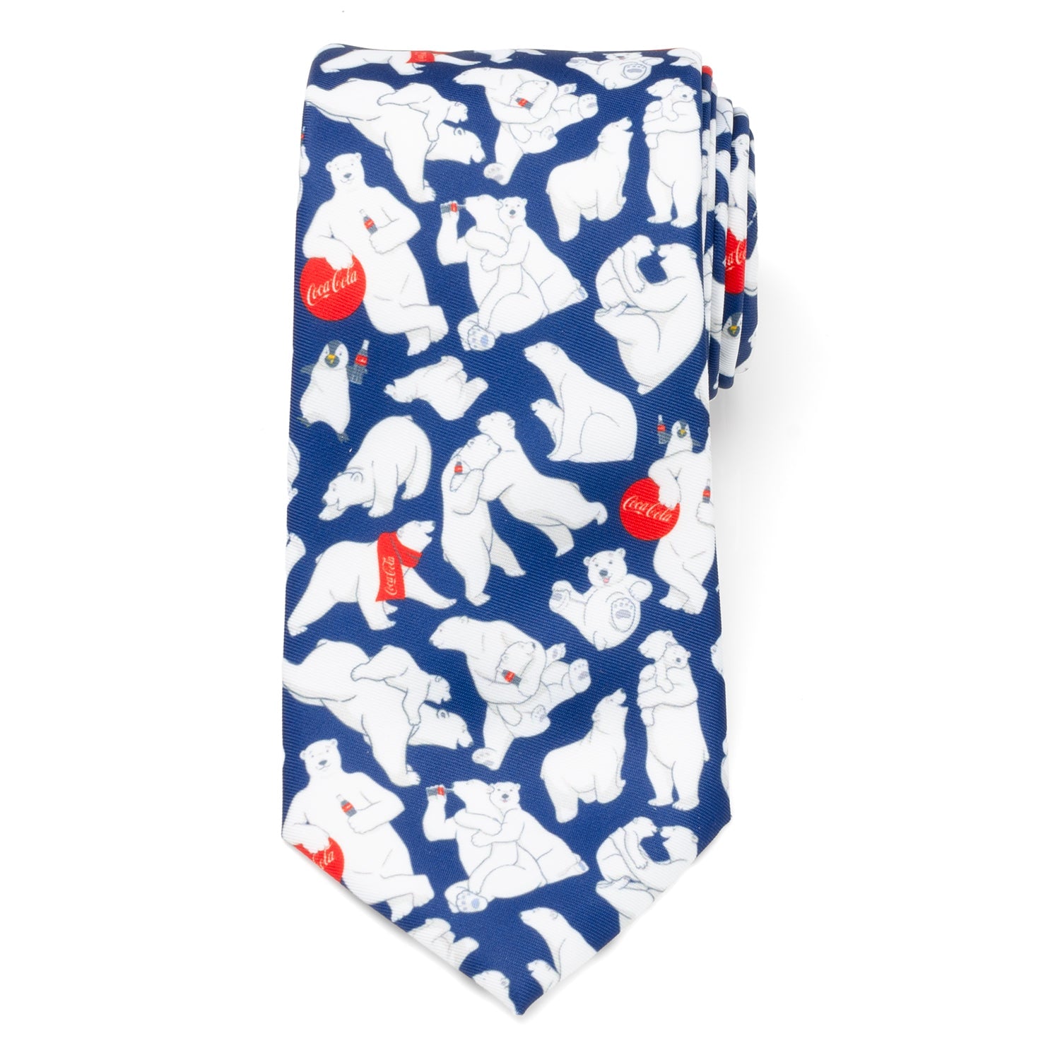 Coca-Cola® Polar Bear Navy Blue Men's Tie