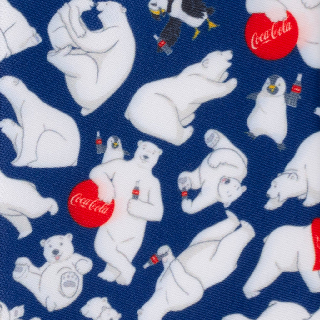 Coca-Cola® Polar Bear Navy Blue Men's Tie