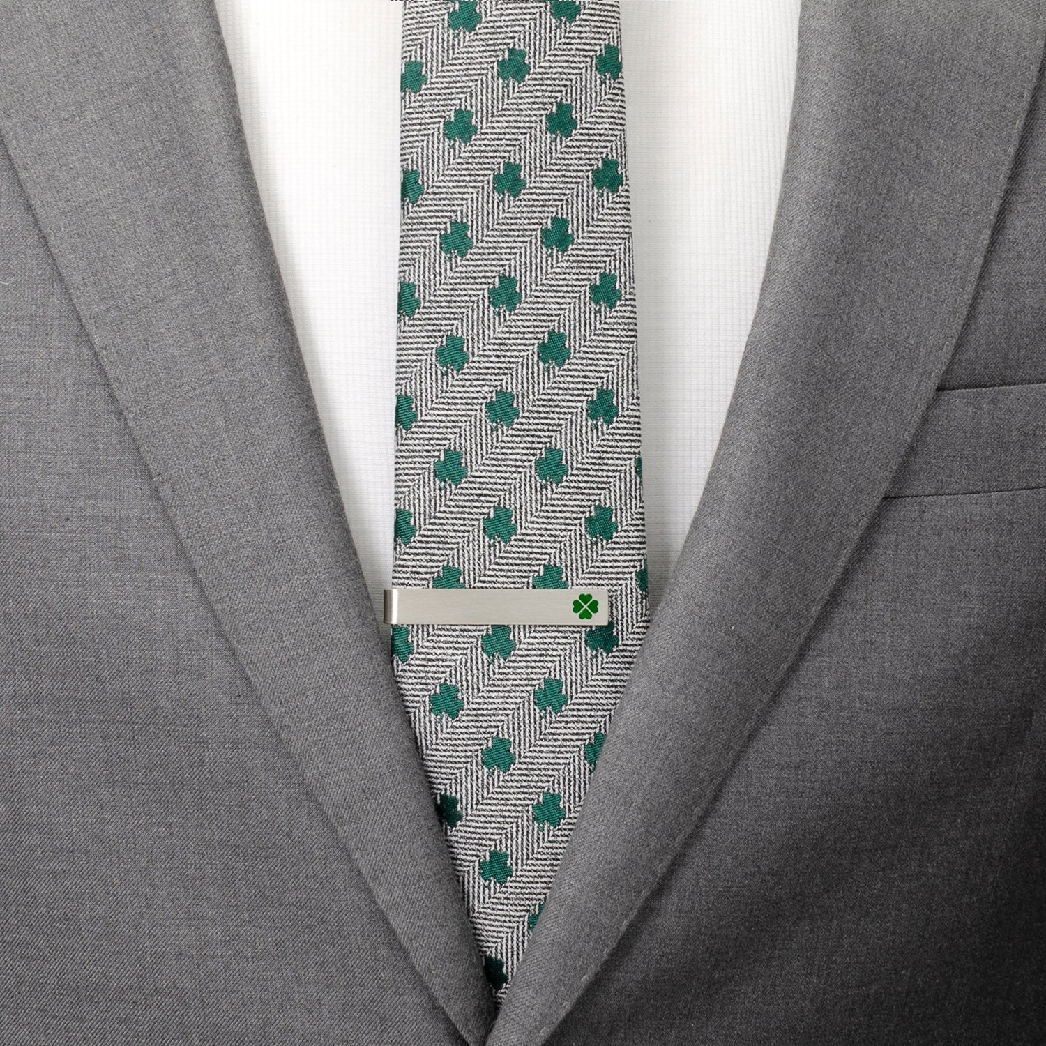 Shamrock Hidden Message Tie Bar