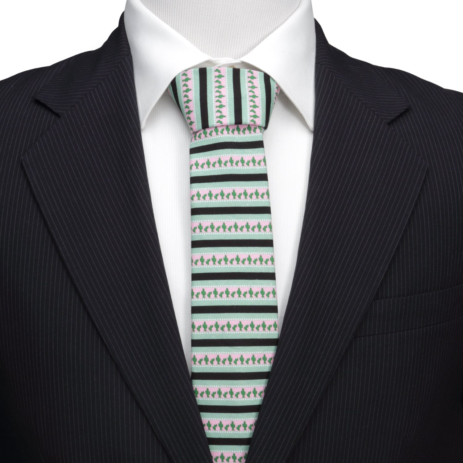 Texas Cactus Stripe Sage Men's Tie