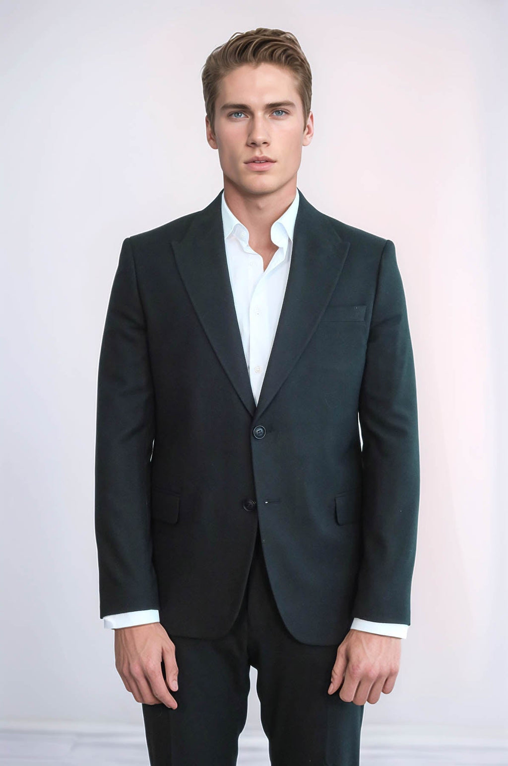 Plain Slim Fit Sport Black Men Blazer - Wessi