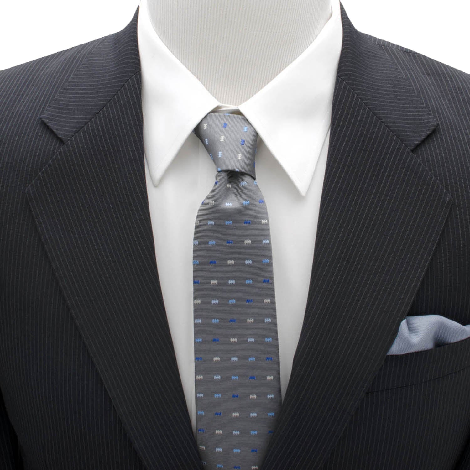 DC Batman Icon Gray Mens Tie