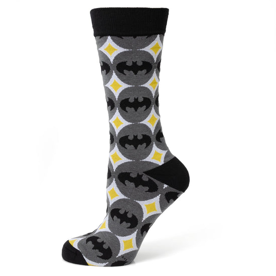 DC Batman Circle Gray Black Men&
