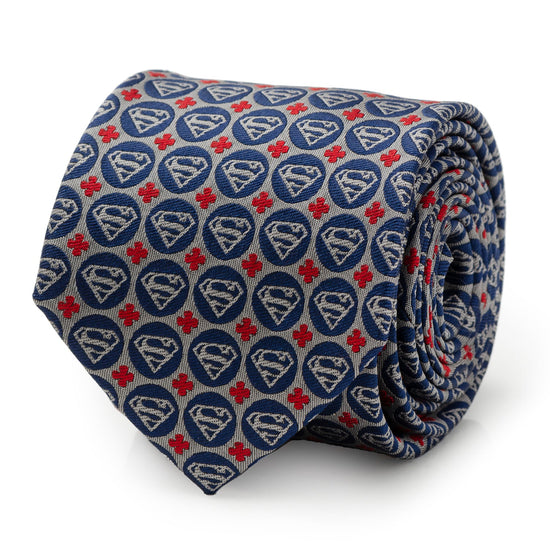 DC Superman Shield Motif Gray Men&
