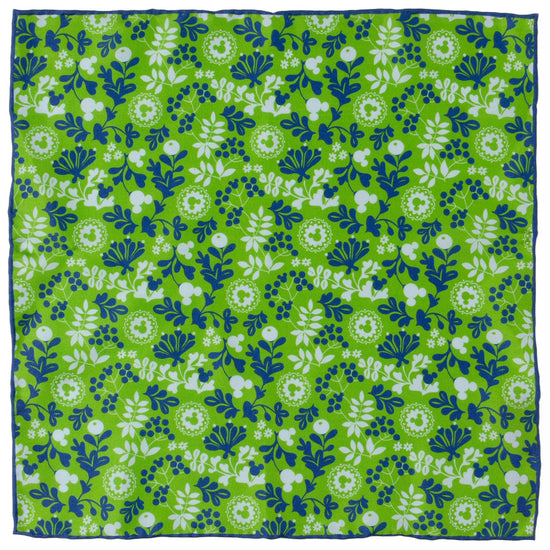 Disney Mickey Mouse Floral Green Pocket Square