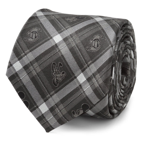 Disney Mickey and Friends Charcoal Plaid Men&