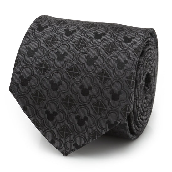 Disney Mickey Mouse Pattern Black Men&