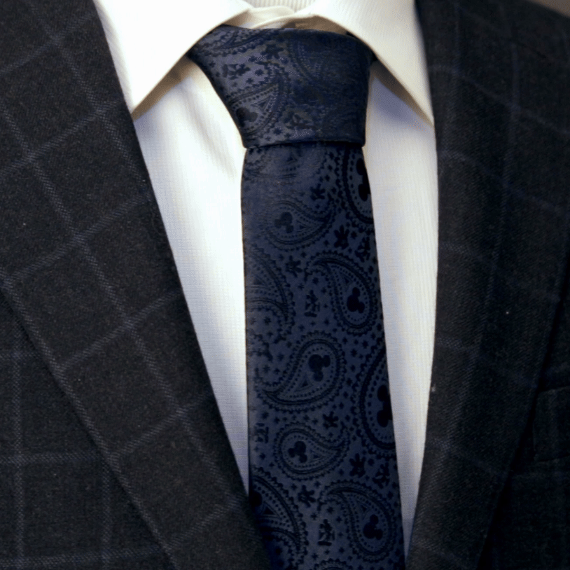 Disney Mickey Mouse Navy Paisley Men's Tie