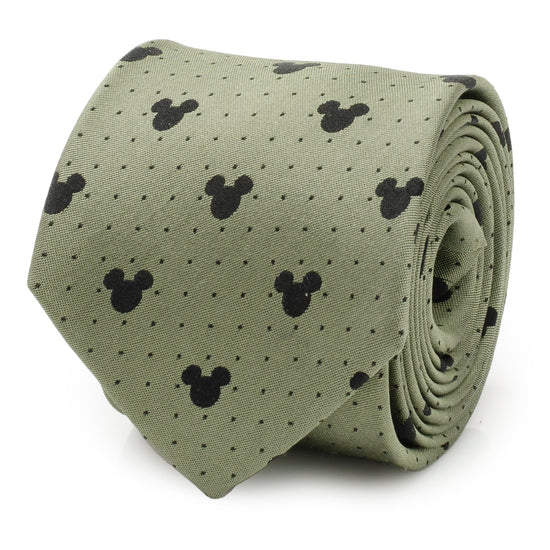 Disney Mickey Mouse Silhouette Dot Green Men&
