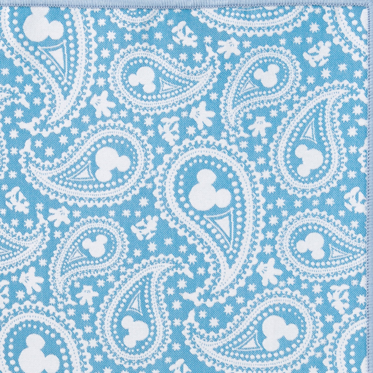 Disney Mickey Mouse Paisley Teal Pocket Square