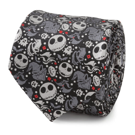 Disney The Nightmare Before Christmas Black Gray Pattern Men&