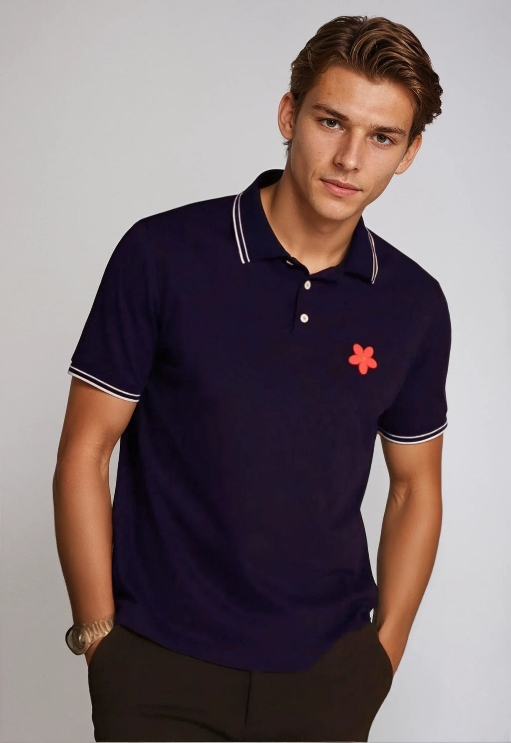 Happy Polo Shirt - Navy