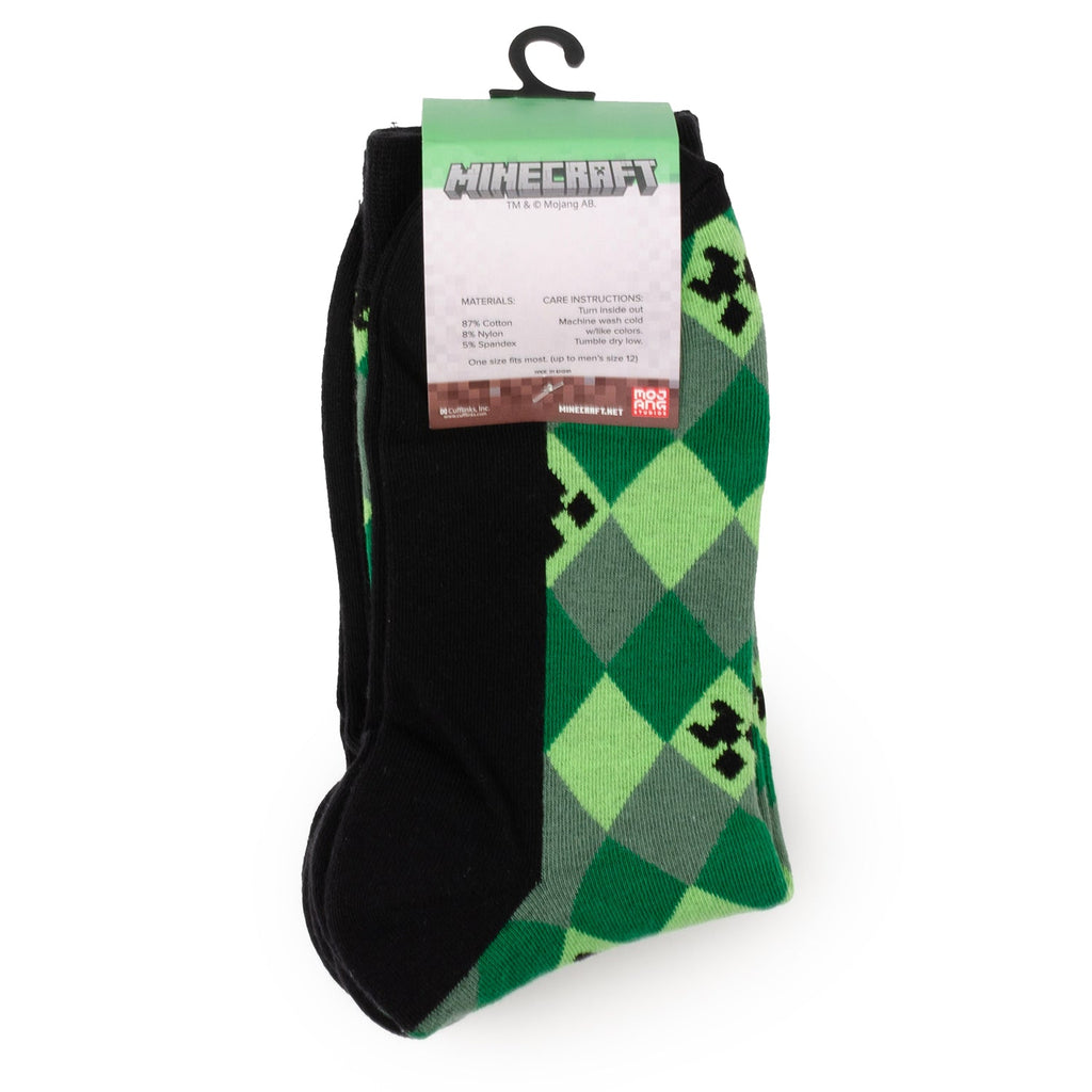 Minecraft Creeper Men's Sock Set ' 3 Pairs