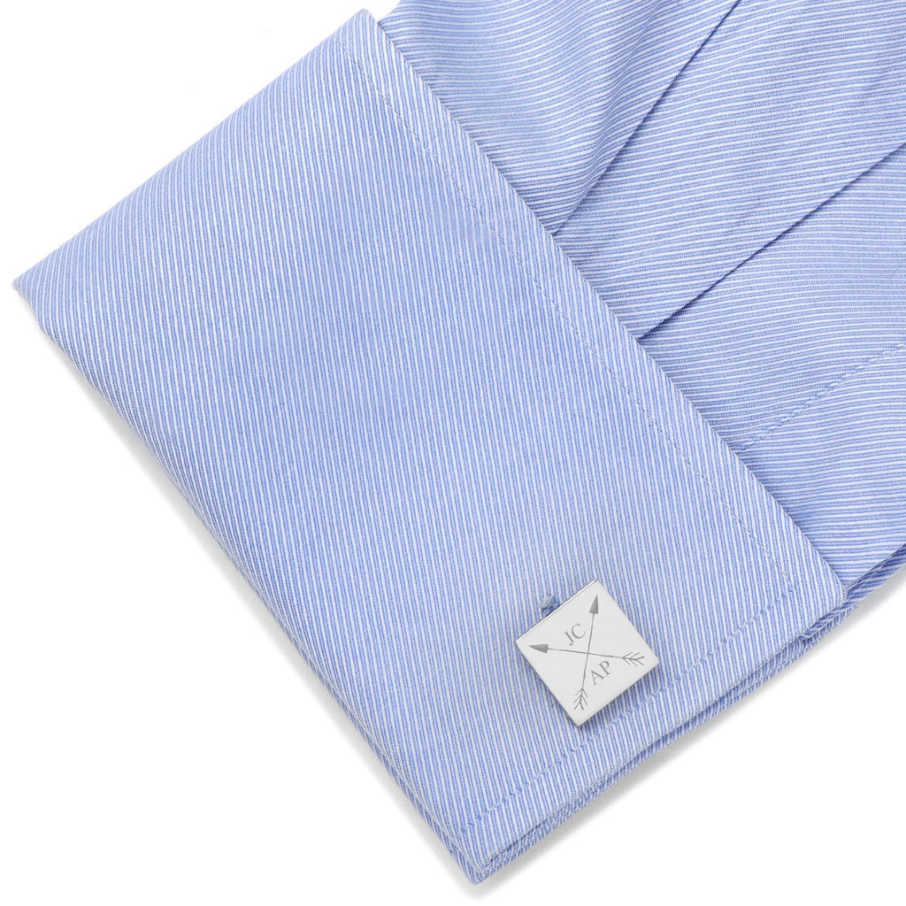 Crossed Arrows Engravable Cufflinks