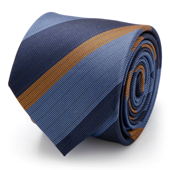 The Andrew Tie (Blue Orange Stripe Men&