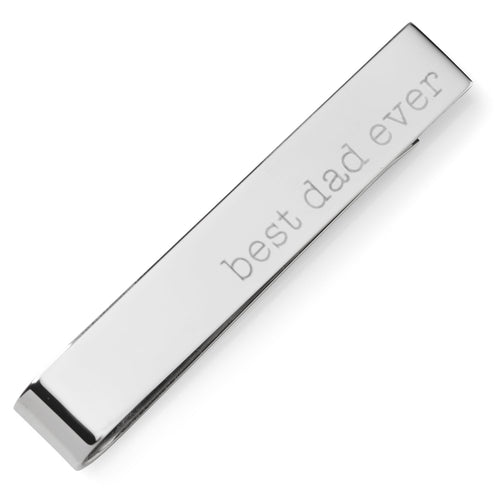 Best Dad Ever Engravable Tie Bar