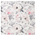 Painted Floral Gray Pocket Square