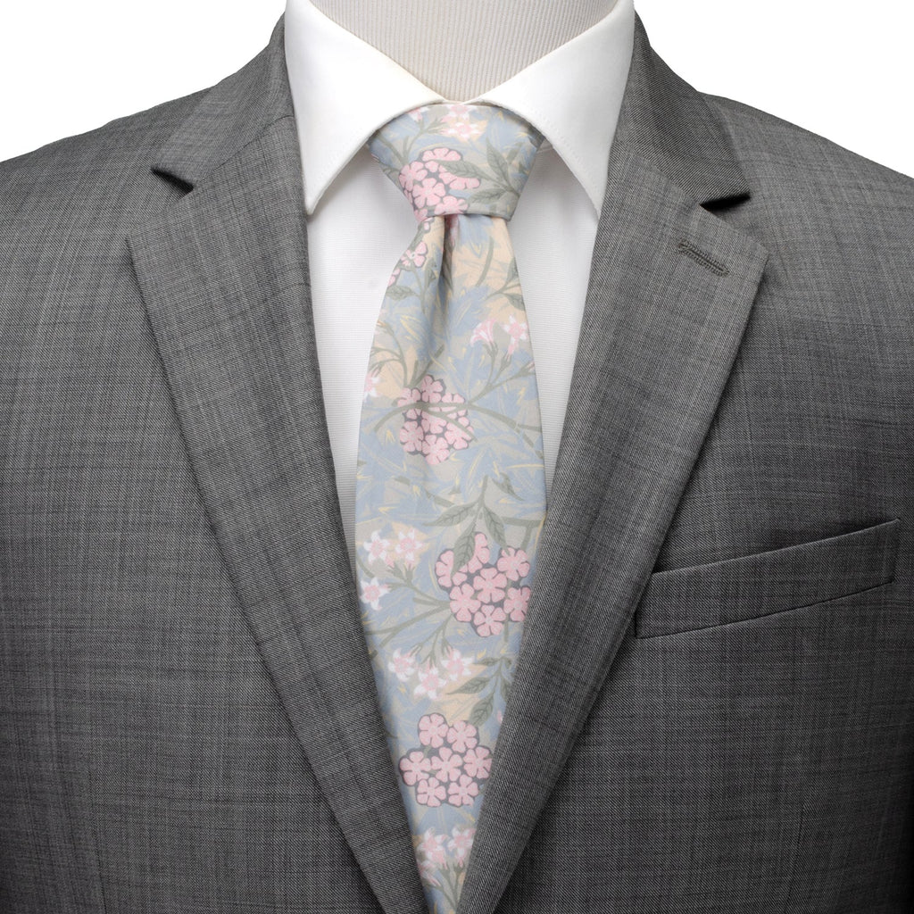 Light Blue Floral Men's Tie