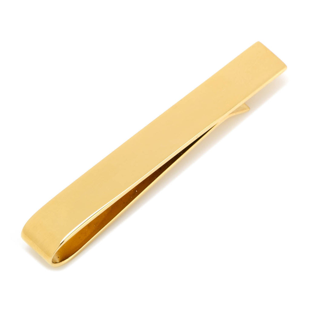14K Gold Plated Rope Border Oval Cufflinks and Tie Bar Gift Set