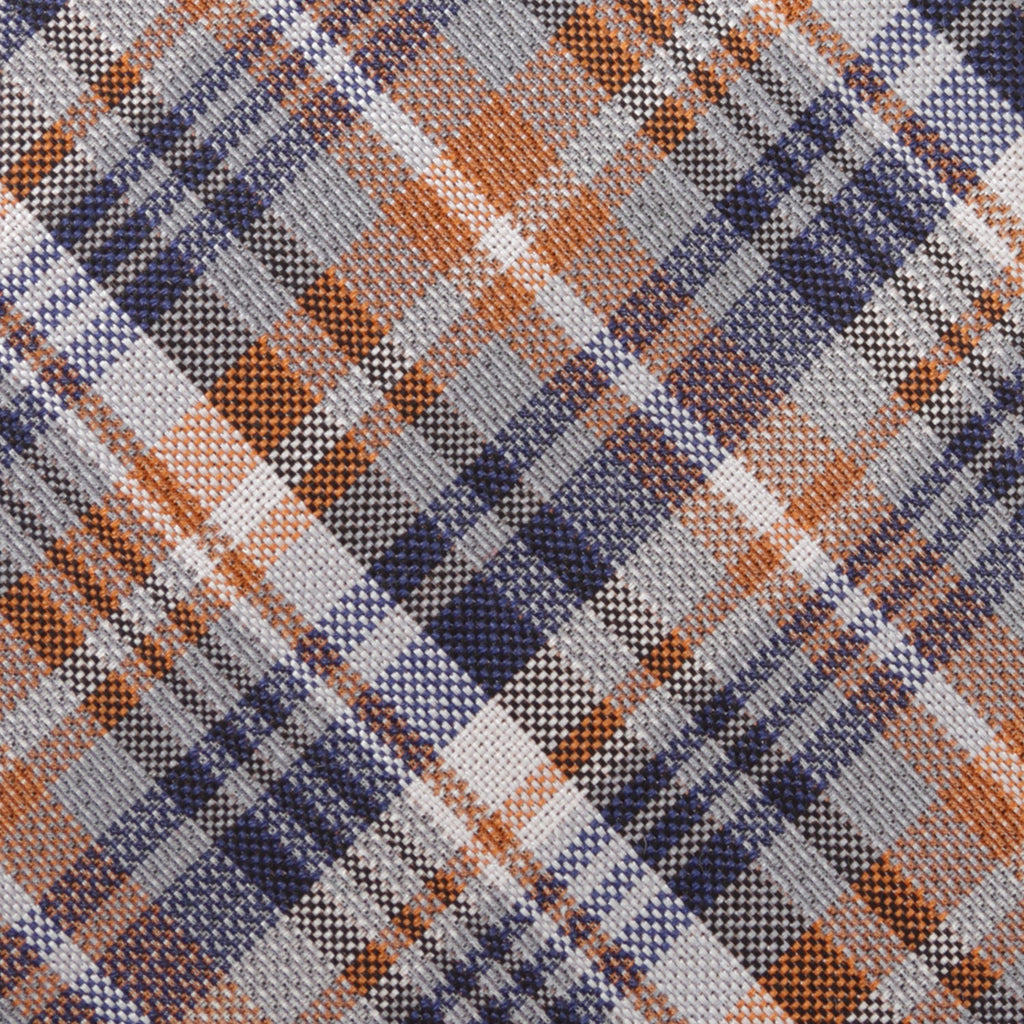 Gray Plaid Men's Tie