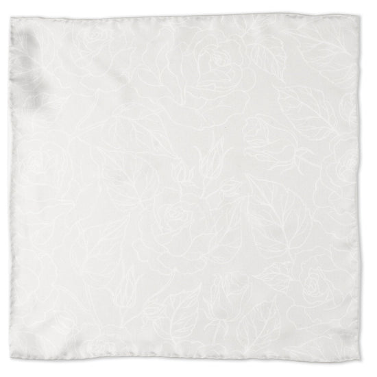 Soft Floral Gray Silk Men&