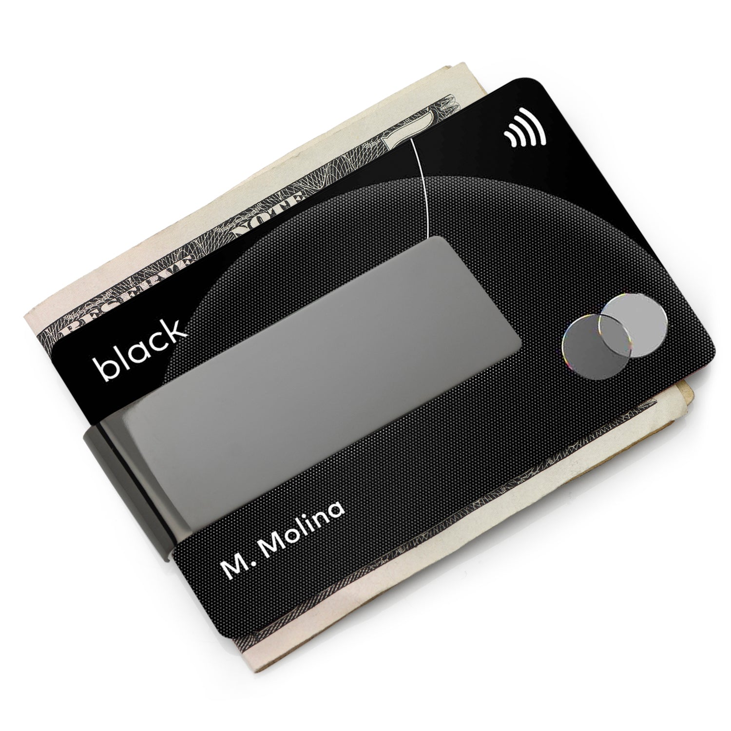 Stainless Steel Gunmetal Engravable Money Clip