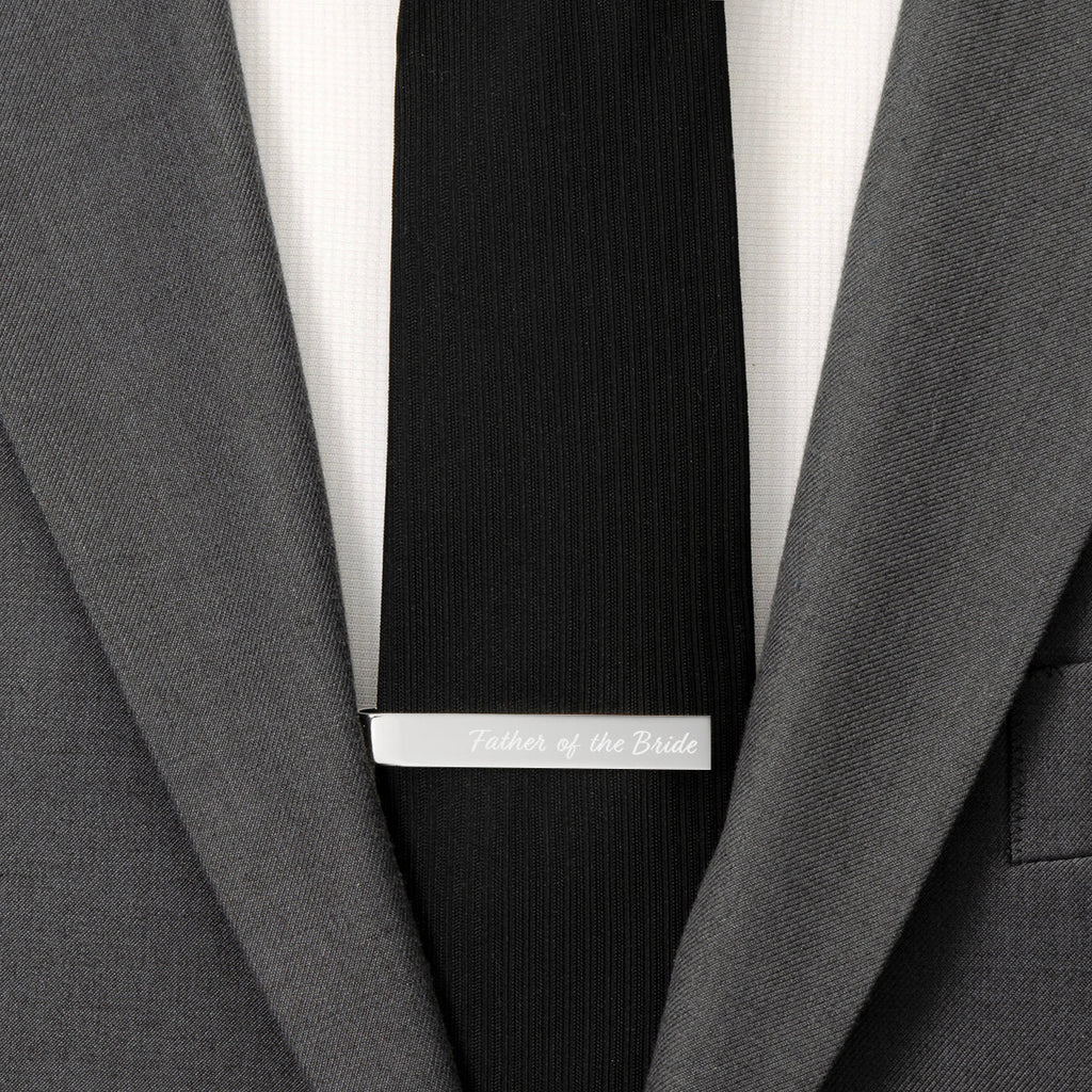 Wedding Title Engravable Tie Bar