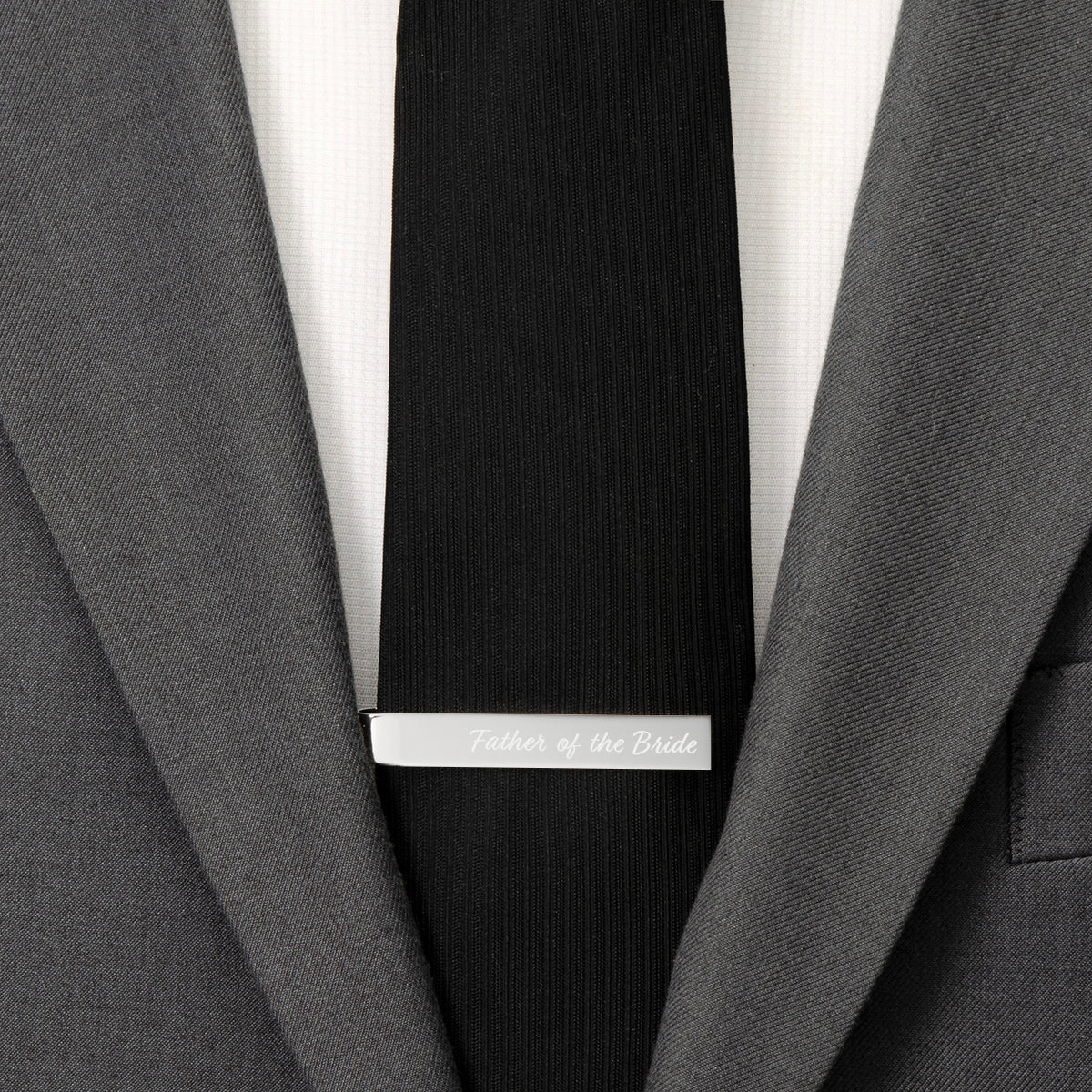 Wedding Title Engravable Tie Bar