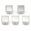 Sterling Silver Rope Square 5-Studs