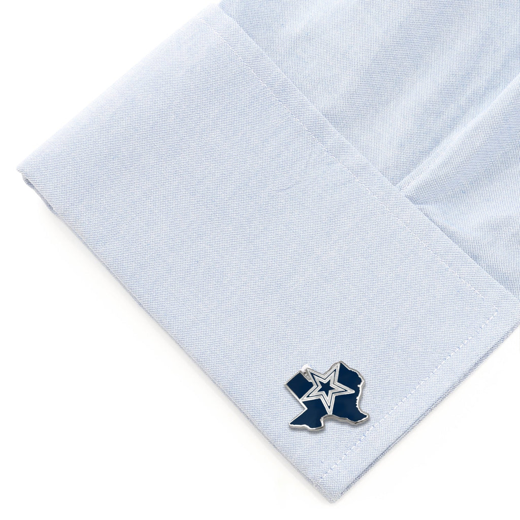 NFL Dallas Cowboys State Shaped Cufflinks