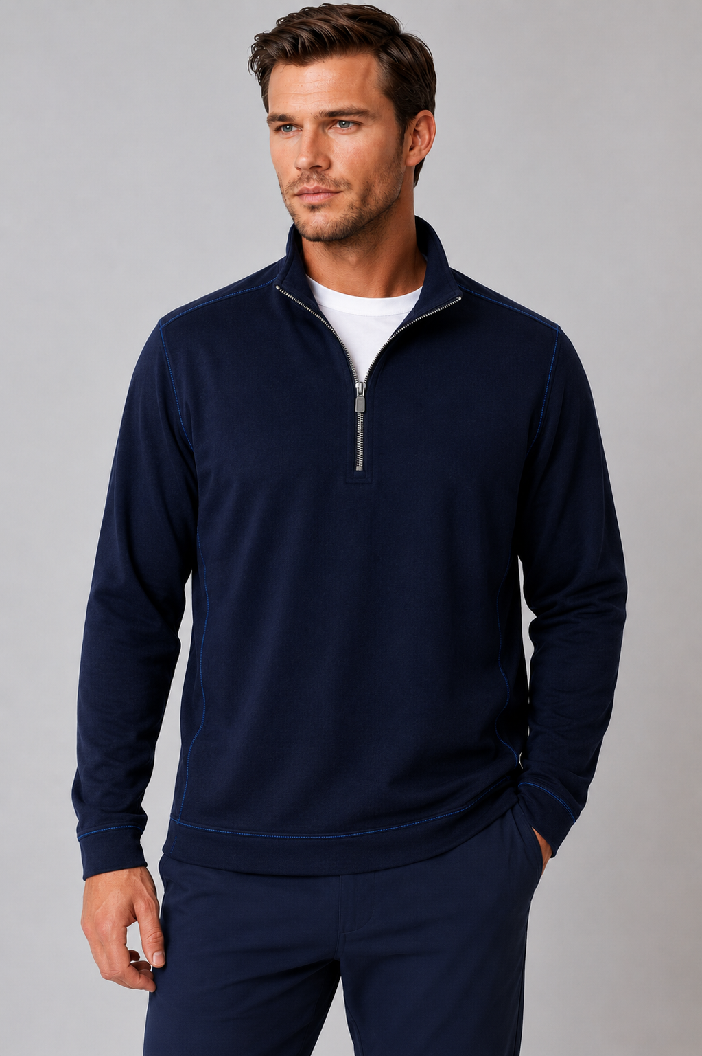 Buki Cinqo Travel Half Zip - Navy