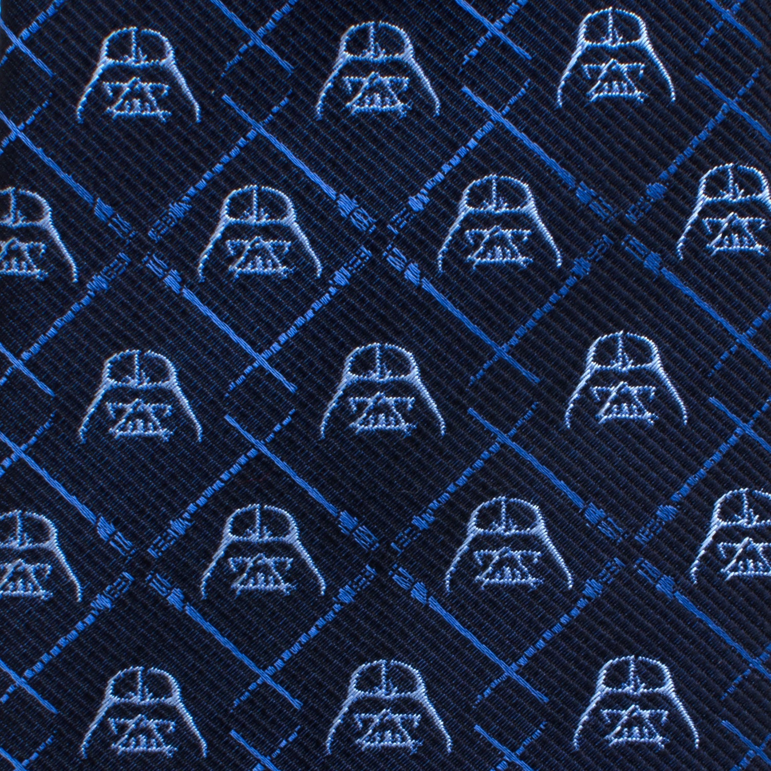 Star Wars Darth Vader and Lightsaber Blue Checkered Tie