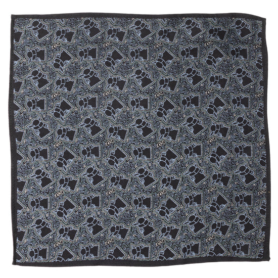Star Wars Grogu Outline Navy Blue Pocket Square