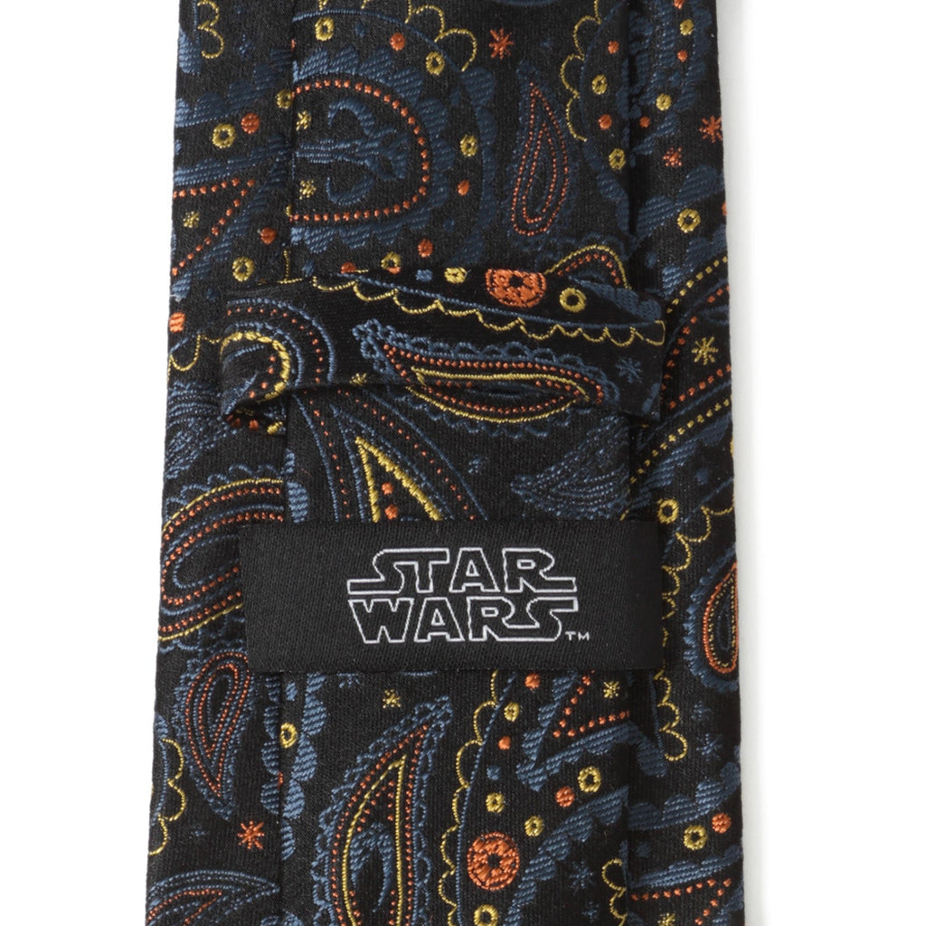 Star Wars Mandalorian Black Paisley Tie