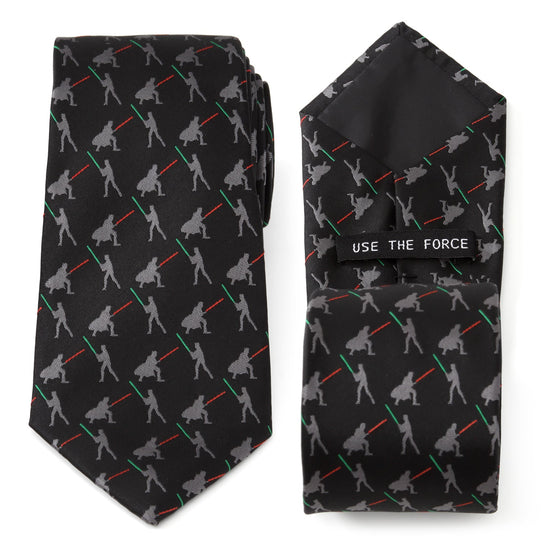 Star Wars Darth Vader and Luke Skywalker LIGHTSABER Battle Black Tie