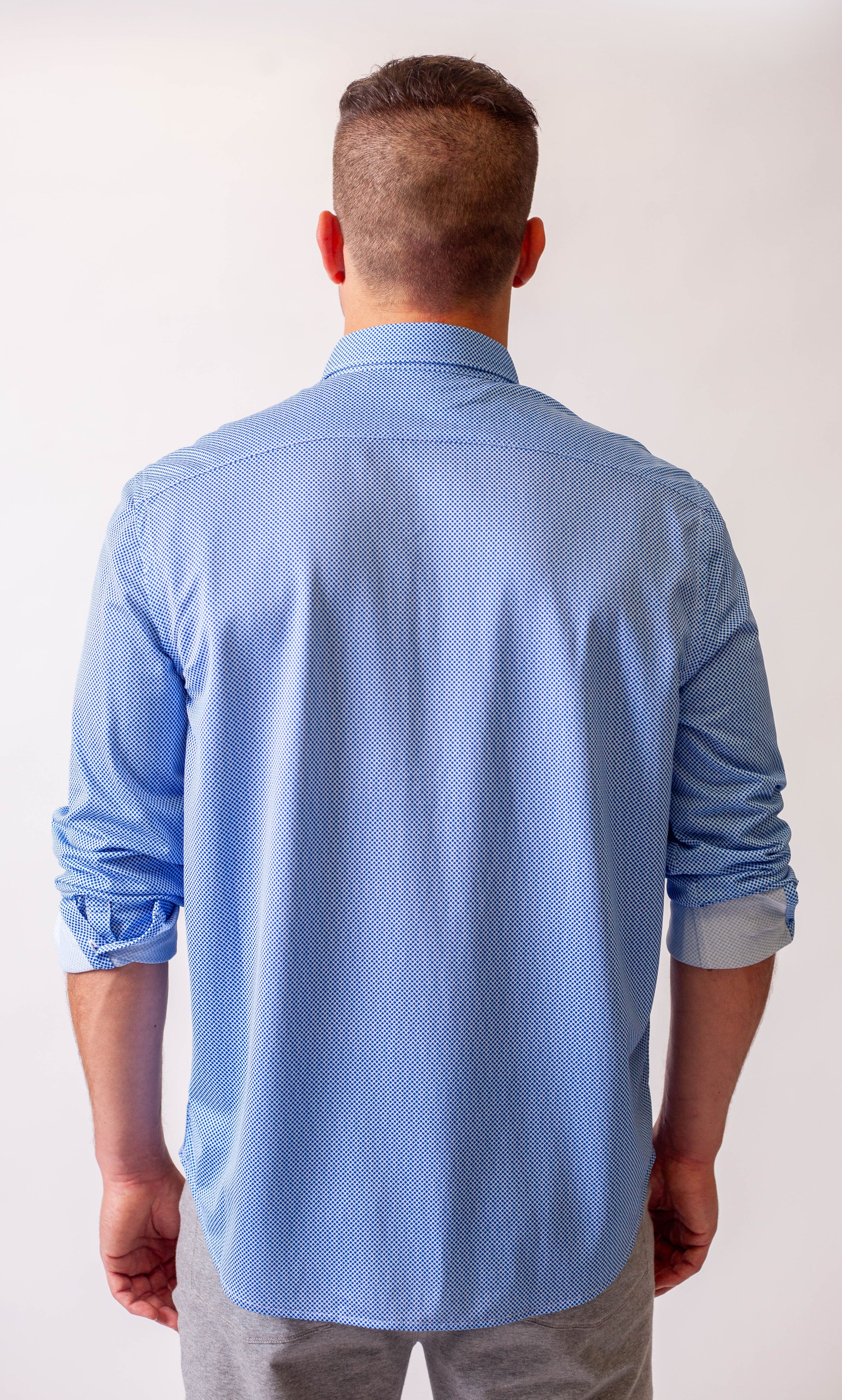 Studio Dot Long Sleeve Tech Shirt - Blue