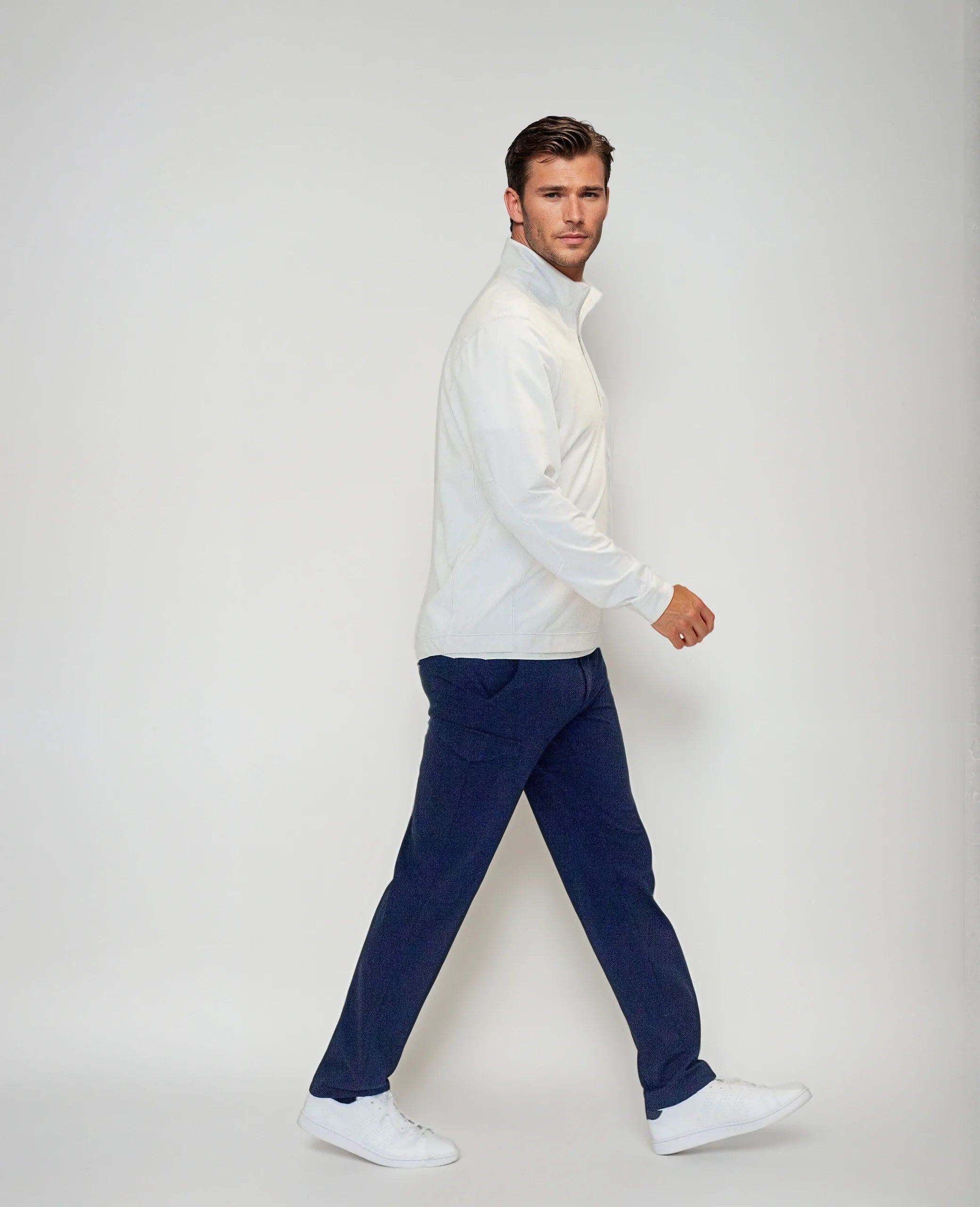 Buki Cinqo Travel Half Zip 2-Pack - Navy/White