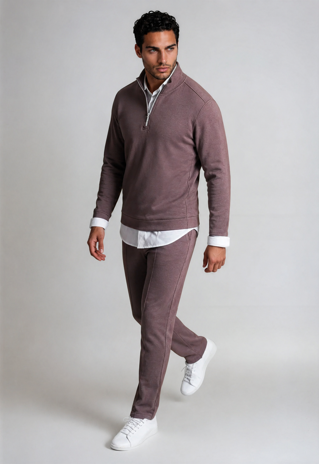 Voey Quarter Zip Sweatshirt - Espresso
