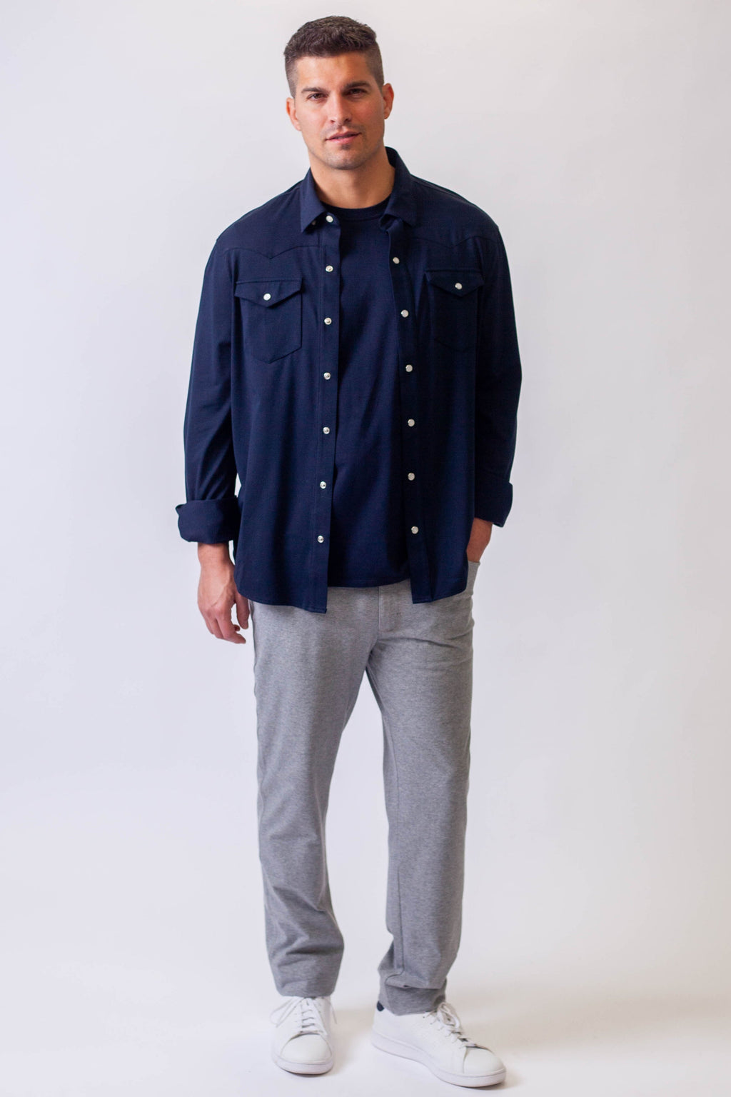 Buki’s Cinqo Western Tech Shirt 2-Pack - Navy/White