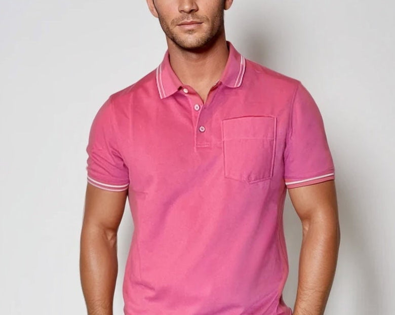 Pocket Polo Shirt - Pink